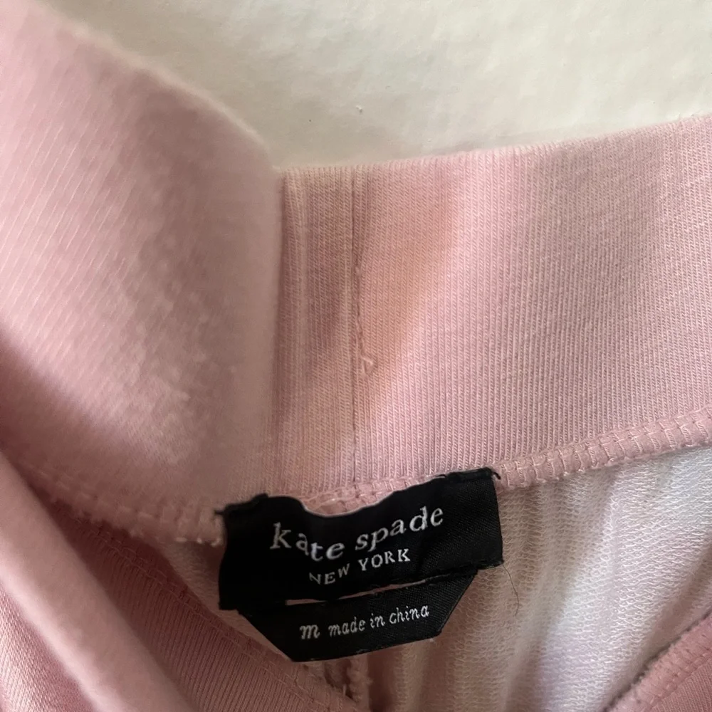 ✨kate spade Light Pink & White Polka Dot Drawstring Lounge Pants - Picture 6 of 8